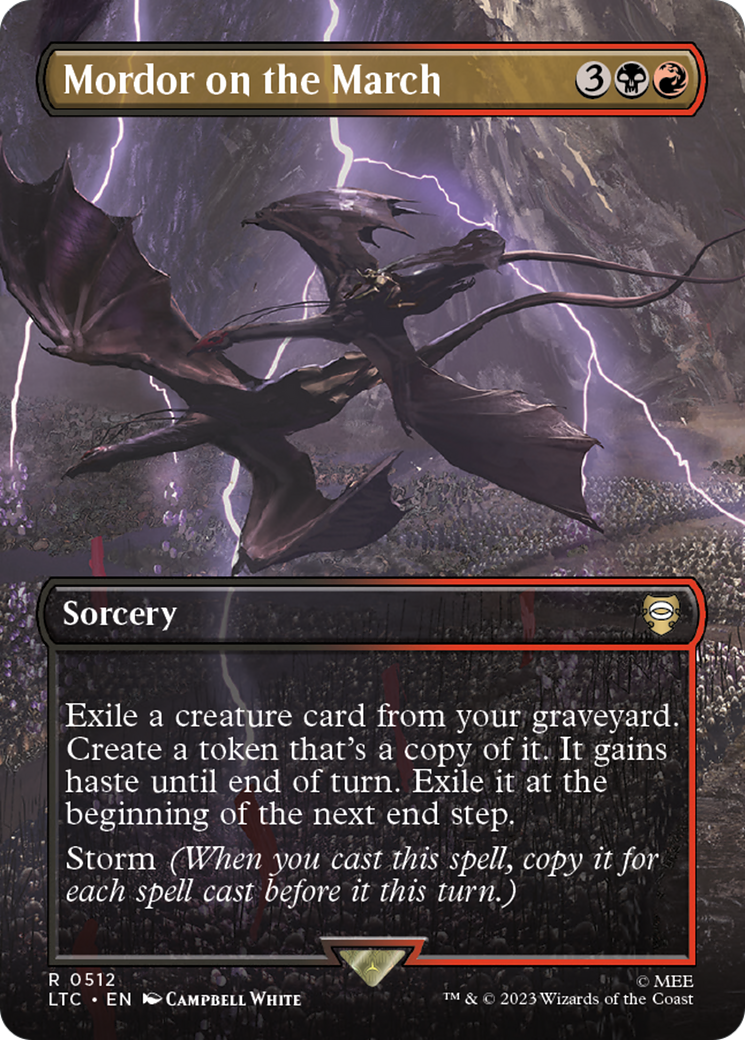 Mordor on the March (Borderless) (LTC-512) - Tales of Middle-earth Commander (Borderless) Foil