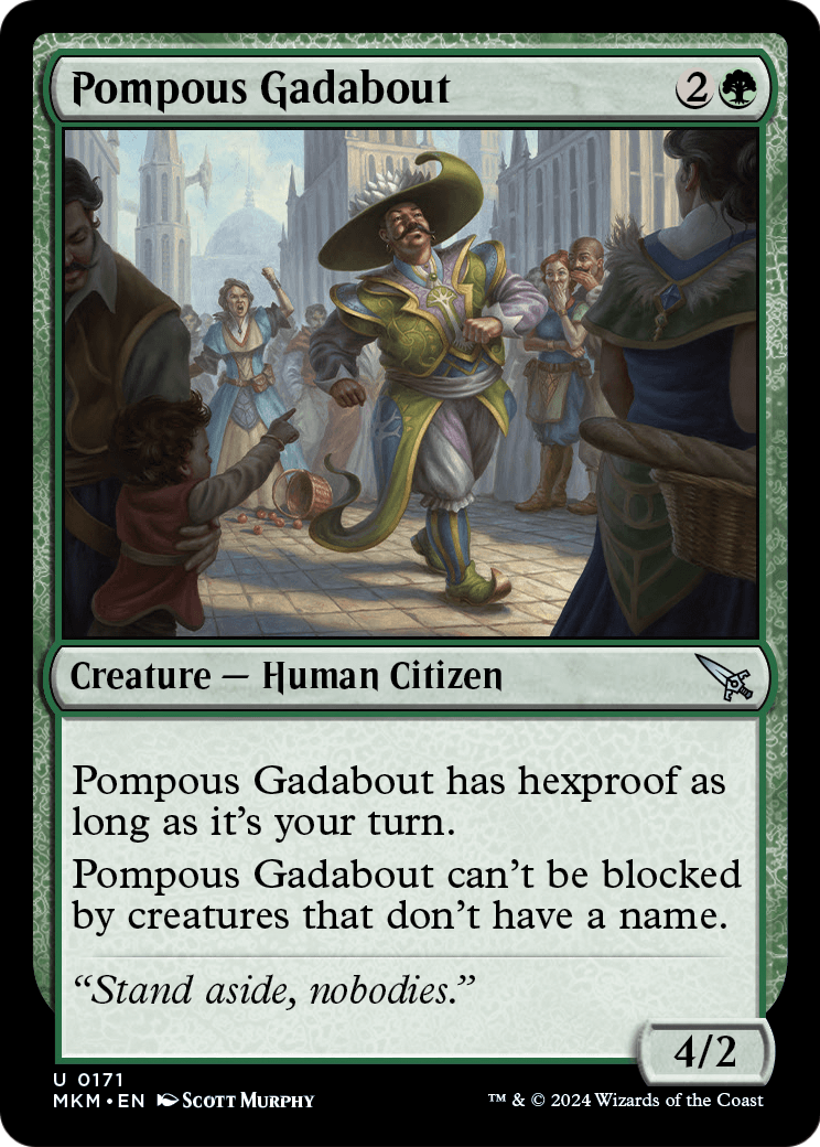 Pompous Gadabout (MKM-171) - Murders at Karlov Manor