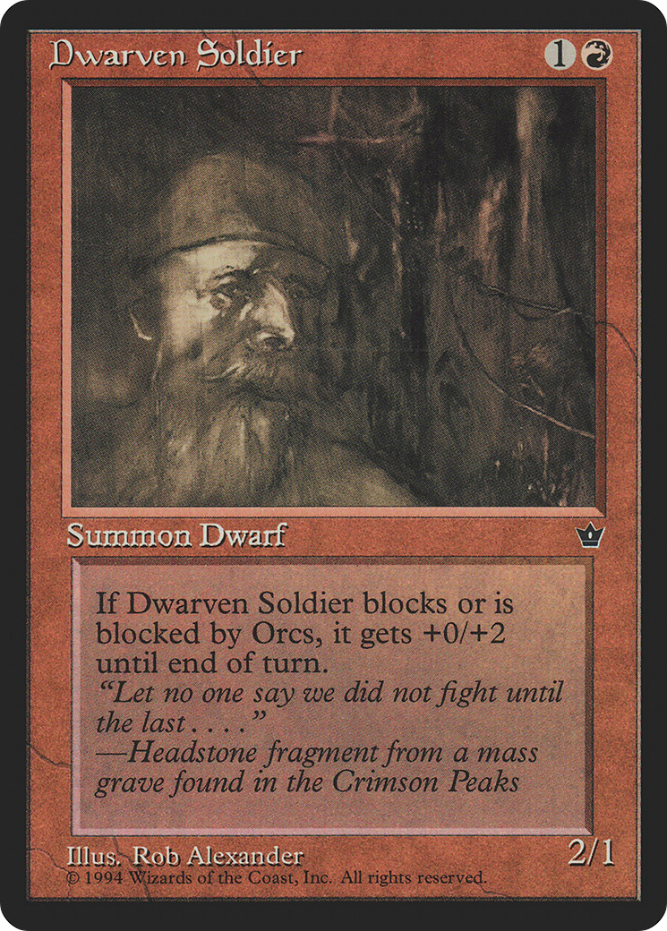 Dwarven Soldier (Alexander) (FEM-53) - Fallen Empires