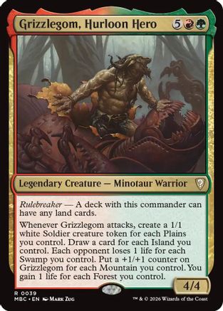 Grizzlegom, Hurloon Hero (MBC-039) - Mystery Booster Commander Edition