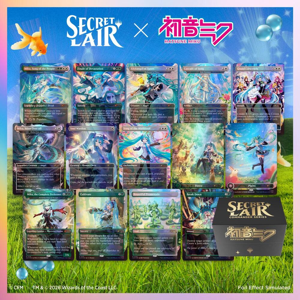 Magic the Gathering - Secret Lair - Hatsune Miku Commander Deck