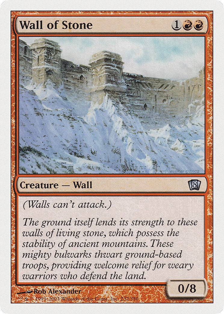 Wall of Stone (8ED-232) - 8th Edition Foil