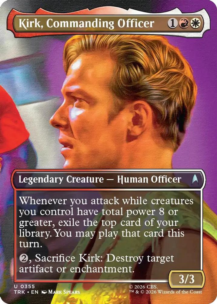 Kirk, Commanding Officer (Borderless) (TRK-355) - Star Trek Foil