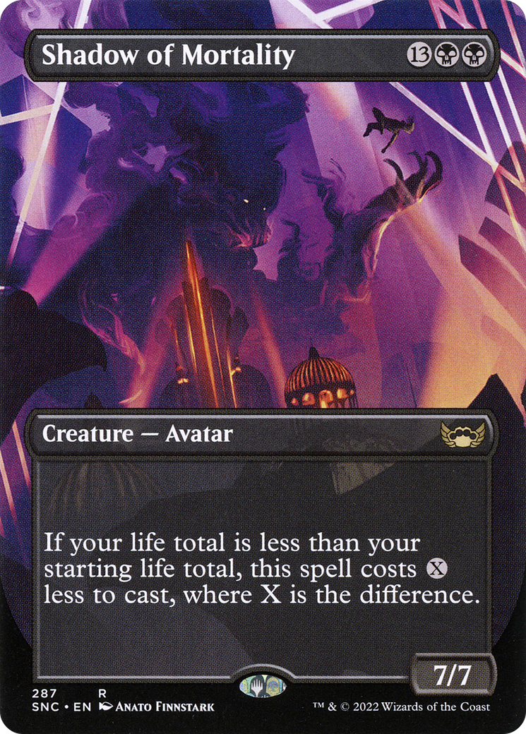 Shadow of Mortality (Borderless) (SNC-287) - Streets of New Capenna (Borderless) Foil