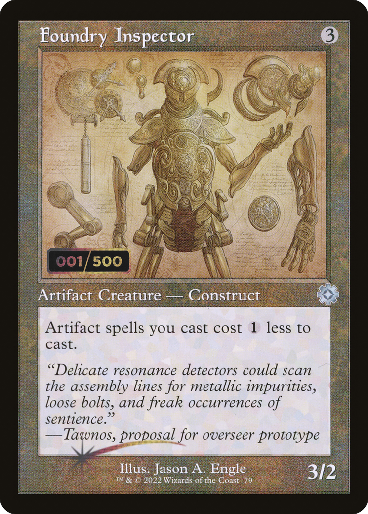Foundry Inspector (Schematic) (Serial Numbered) (BRR-079) - The Brothers' War Retro Artifacts Foil