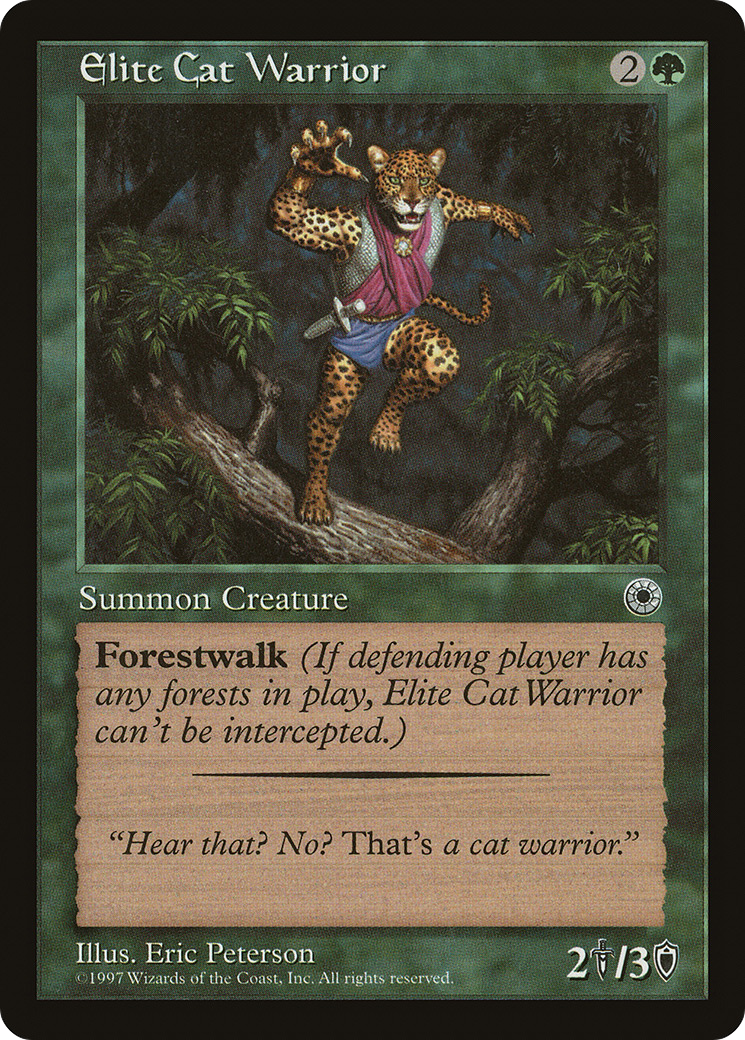 Elite Cat Warrior (Flavor Text) (POR-163) - Portal
