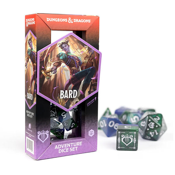 D&D Adventure Dice Set - Bard - Blue