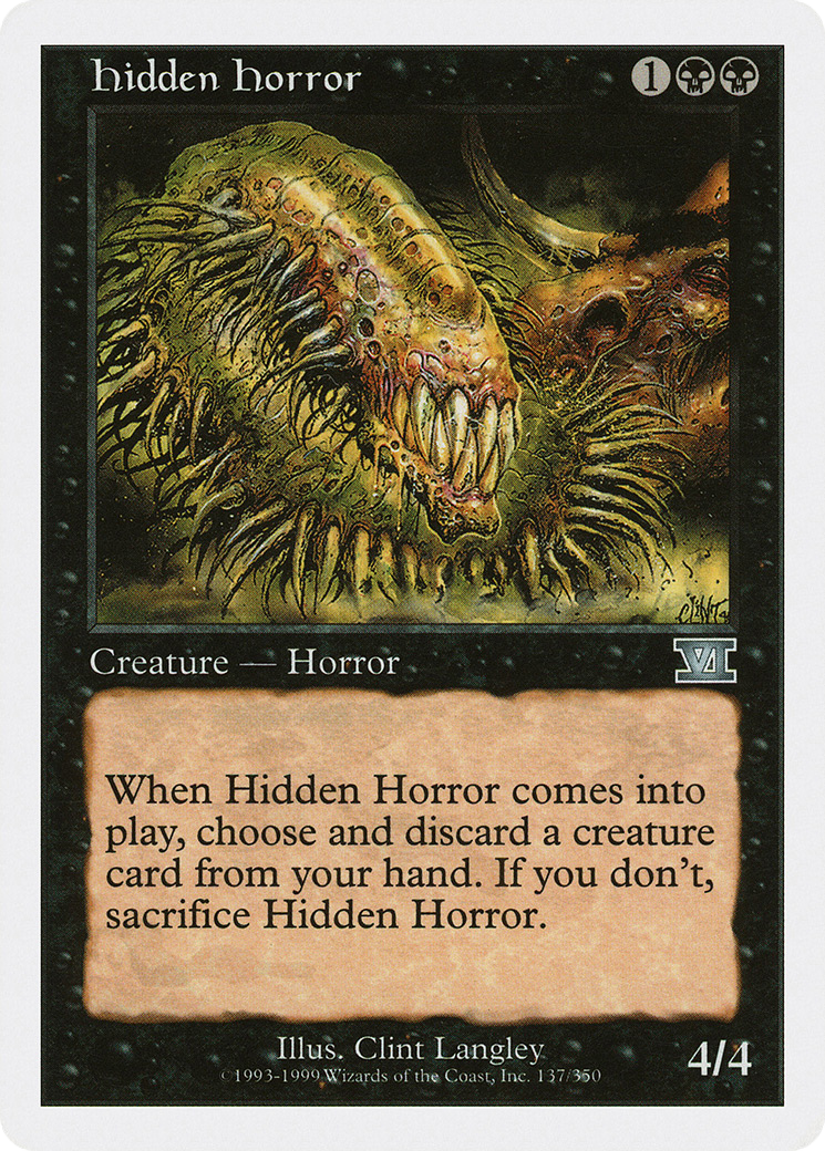 Hidden Horror (6ED-137) - Classic Sixth Edition