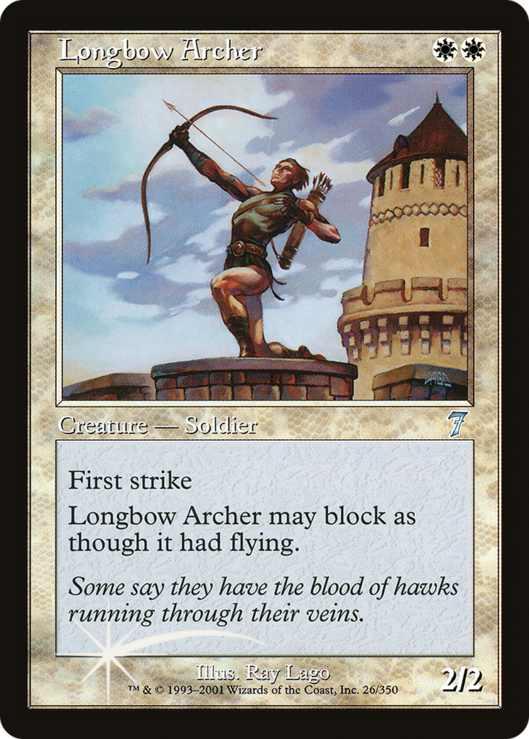 Longbow Archer (7ED-026) - 7th Edition Foil