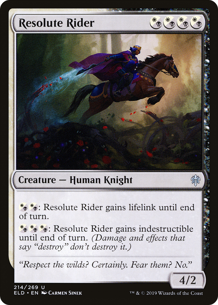 Resolute Rider (ELD-214) - Throne of Eldraine