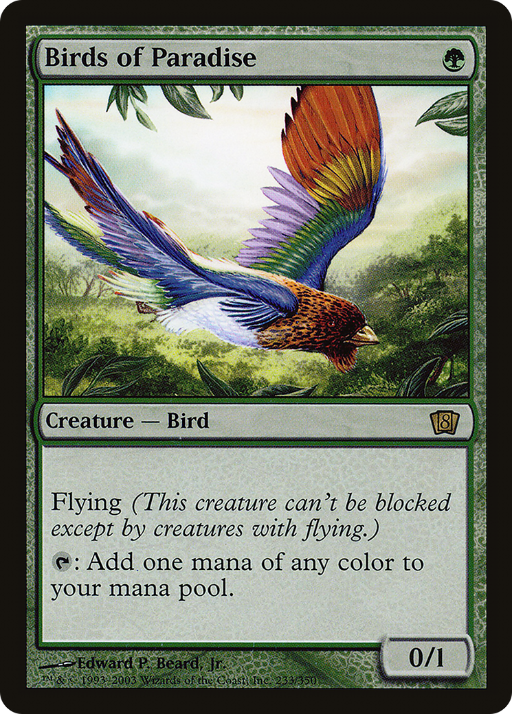 Birds of Paradise (8ED-233) - 8th Edition Foil