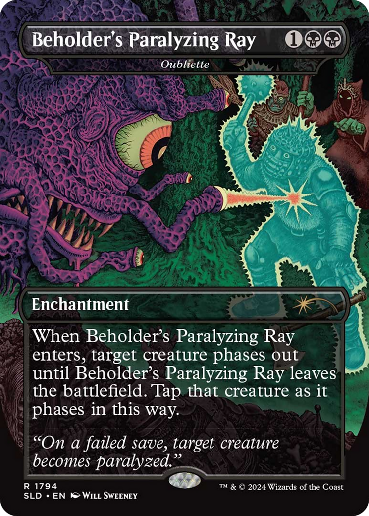 Oubliette (SLD-1794) - Secret Lair Drop / Beholder's Paralyzing Ray (Borderless)