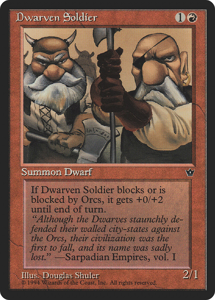 Dwarven Soldier (Shuler) (FEM-53) - Fallen Empires
