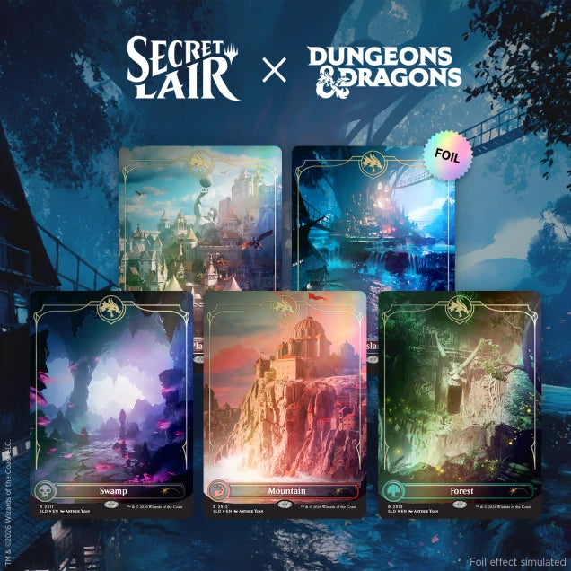Magic the Gathering - Secret Lair x Dungeons & Dragons - Lands of the Forgotten Realms - Traditional Foil