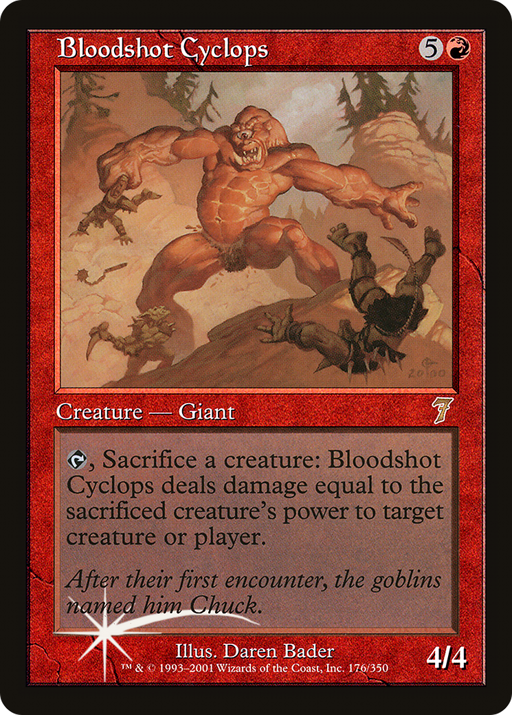 Bloodshot Cyclops (7ED-176) - 7th Edition Foil