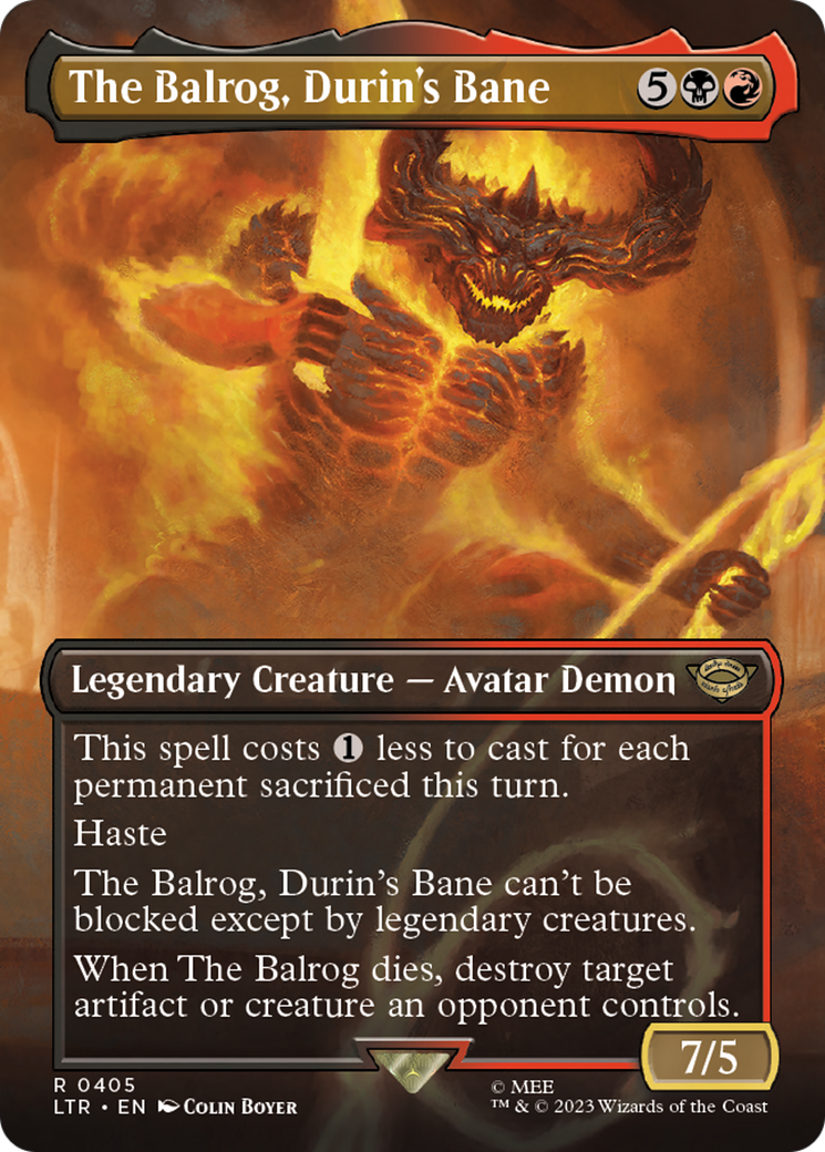 The Balrog, Durin's Bane (Borderless) (LTR-405) - The Lord of the Rings: Tales of Middle-earth (Borderless)