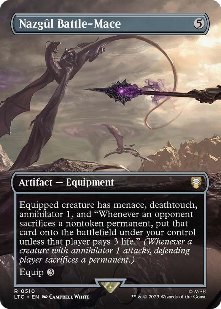 Nazgul Battle-Mace (Borderless) (LTC-510) - Tales of Middle-earth Commander (Borderless)