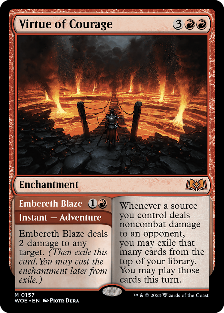 Virtue of Courage (WOE-157) - Wilds of Eldraine