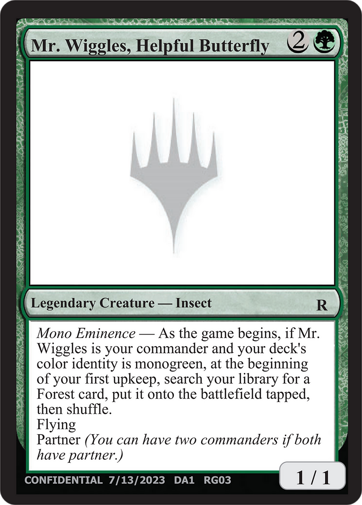 Mr. Wiggles, Helpful Butterfly (UNK-RG03b) - Unknown Event