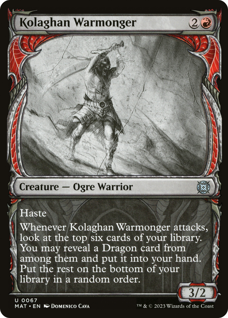 Kolaghan Warmonger (MAT-067) - March of the Machine: The Aftermath: (Showcase) Foil
