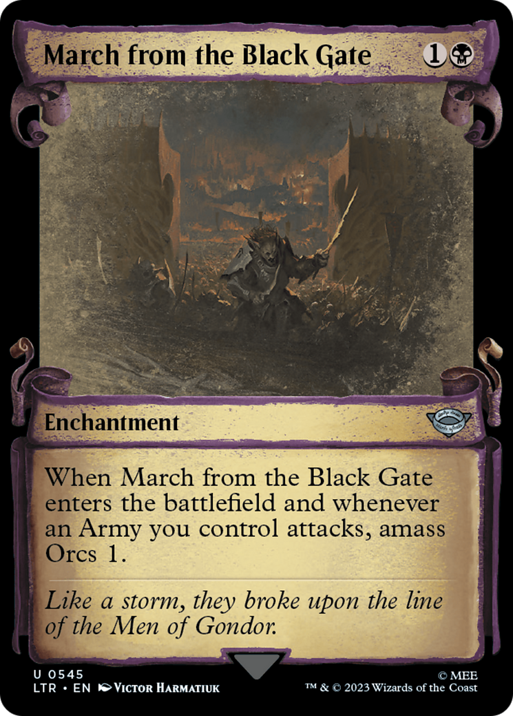 March from the Black Gate (Showcase Scrolls) (LTR-545) - The Lord of the Rings: Tales of Middle-earth: (Showcase)