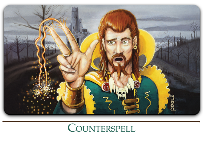 Mark Poole Playmat Collection - Counterspell - Signed Premium Stitched Edge Playmat
