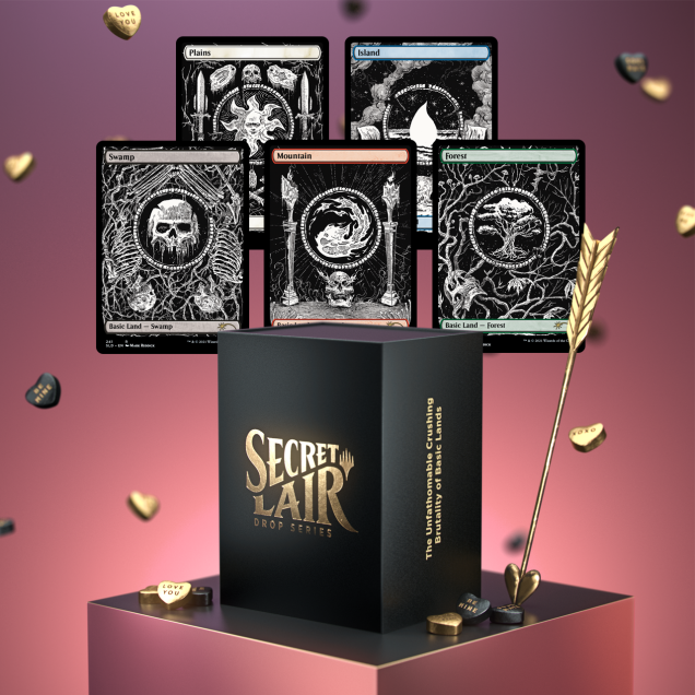 Magic the Gathering - Secret Lair - The Unfathomable Crushing Brutality of Basic Lands - Traditional Foil