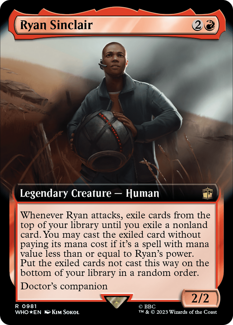 Ryan Sinclair (Extended Art) (Surge Foil) (WHO-981) - Doctor Who: (Extended Art) Foil