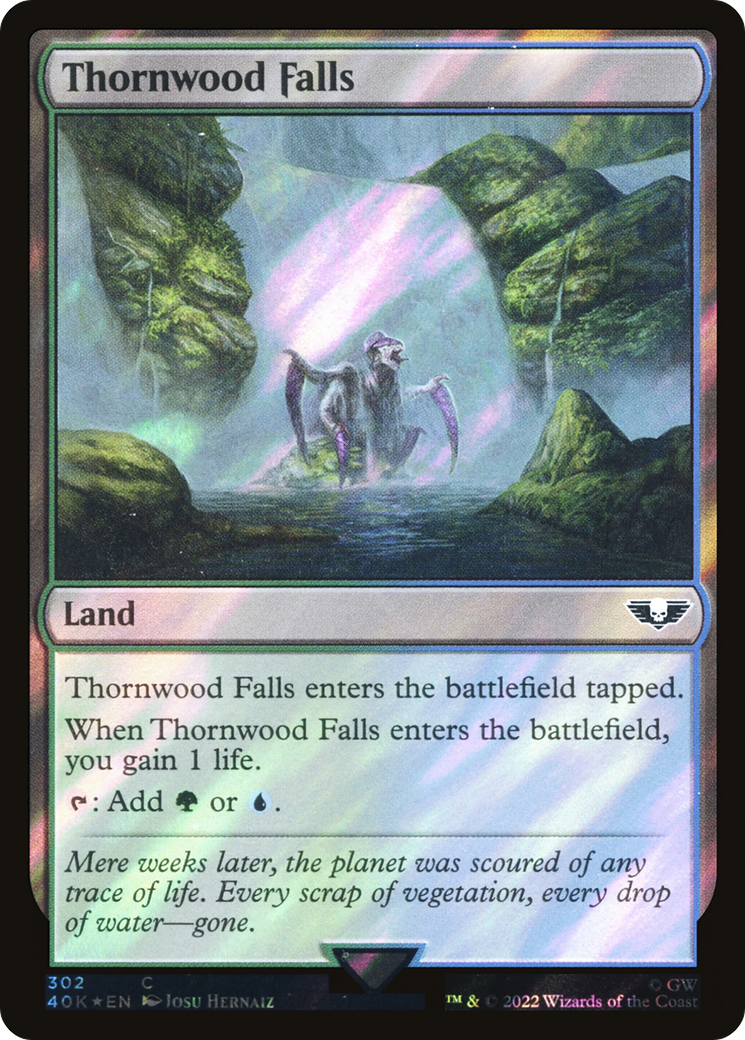 Thornwood Falls (Surge Foil) (40K-302★) - Warhammer 40,000 Commander Foil