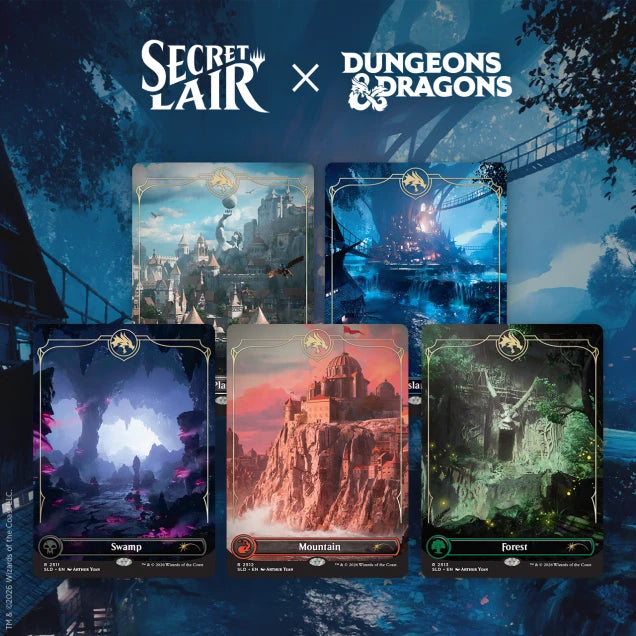 Magic the Gathering - Secret Lair x Dungeons & Dragons - Lands of the Forgotten Realms - Non-Foil