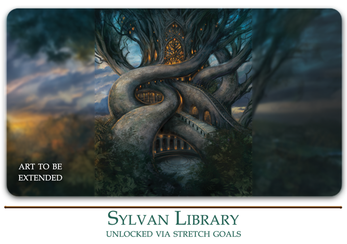 Mark Poole Playmat Collection - Sylvan Library - Signed Premium Stitched Edge Playmat
