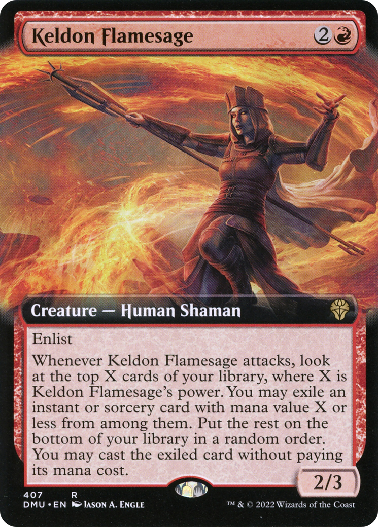 Keldon Flamesage (Extended Art) (DMU-407) - Dominaria United: (Extended Art)