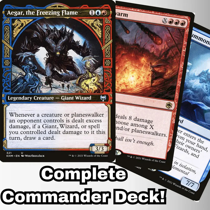 Magic the Gathering - Aegar, the Freezing Flame - Custom Built Command Many Realms Magic the Gathering - Aegar, the Freezing Flame - Custom Built Command Many Realms