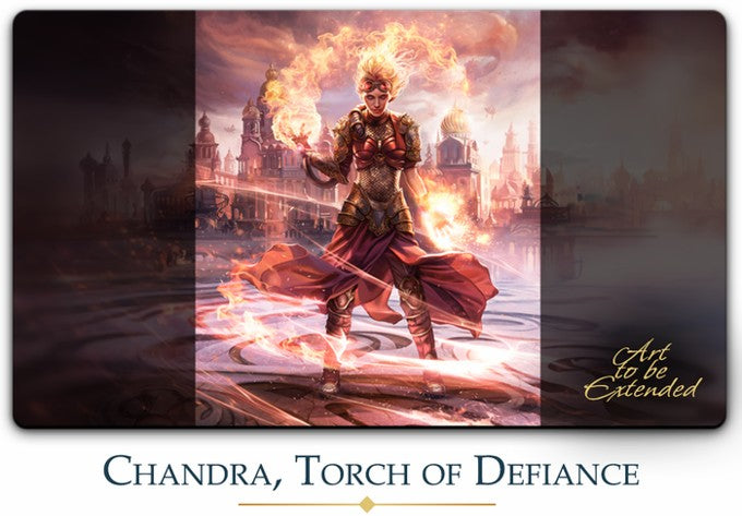 Chandra, Torch of Defiance - Magali Villeneuve - Premium Stitched Serialized Playmat