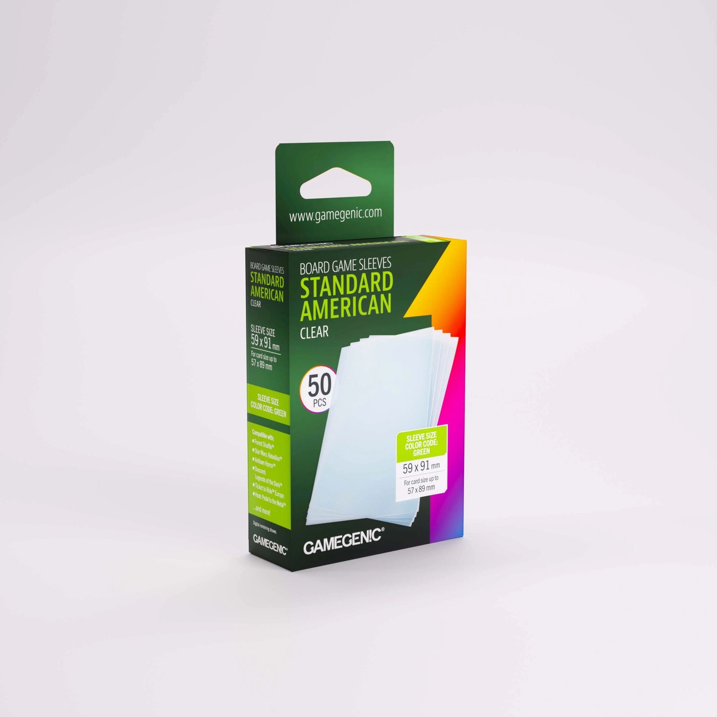 Board Game Sleeves Standard American Clear