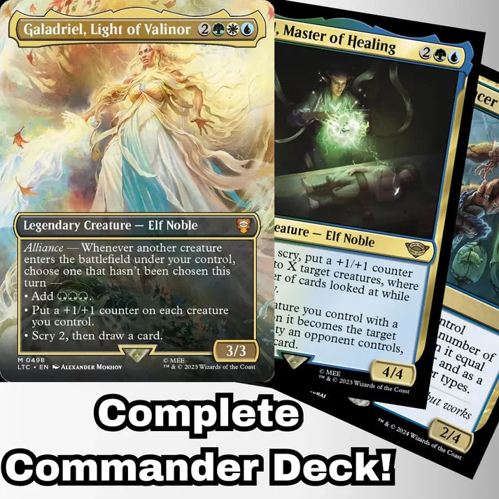 galadriel mtg commander deck Magic the Gathering - Galadriel, Light of Valinor Collectibles 2025 MTG Magic The Choose Your Deck!:Commander Deck Set of 4 then draw a card.