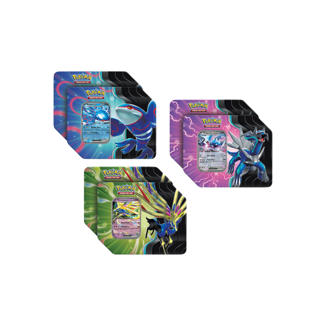 Pokemon - Azure Legends Tin - Set of 3 Dialga/Kyogre/Xerneas