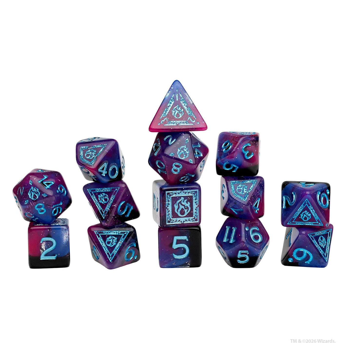 D&D Adventure Dice Set - Sorcerer - Purple