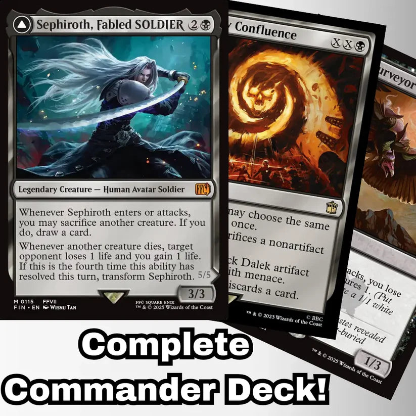 Magic the Gathering - Sephiroth, Fabled SOLDIER - Custom Built Command Many Realms Magic the Gathering - Sephiroth, Fabled SOLDIER - Custom Built Command Many Realms