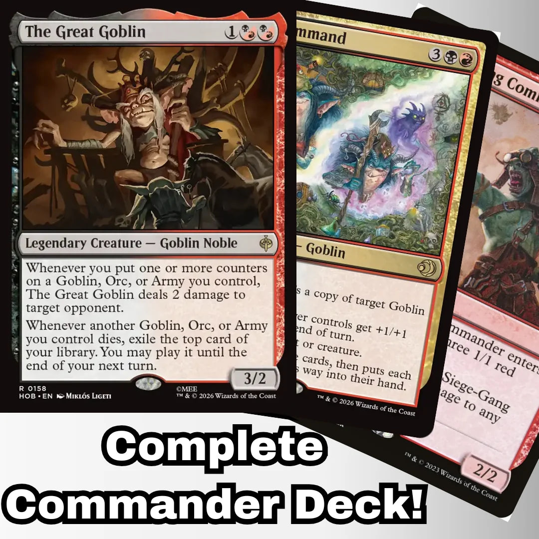 Magic the Gathering - The Great Goblin - Custom Built Commander Deck