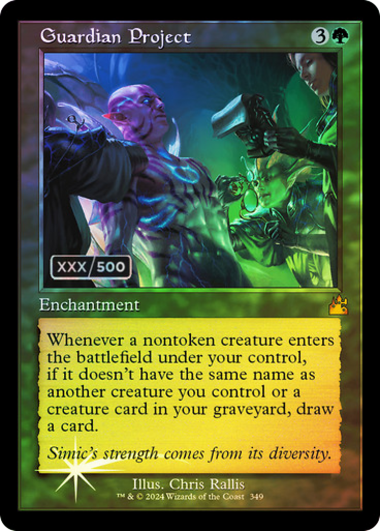 Guardian Project (Retro Frame) (Serial Numbered) (RVR-349Z) - Ravnica Remastered Foil