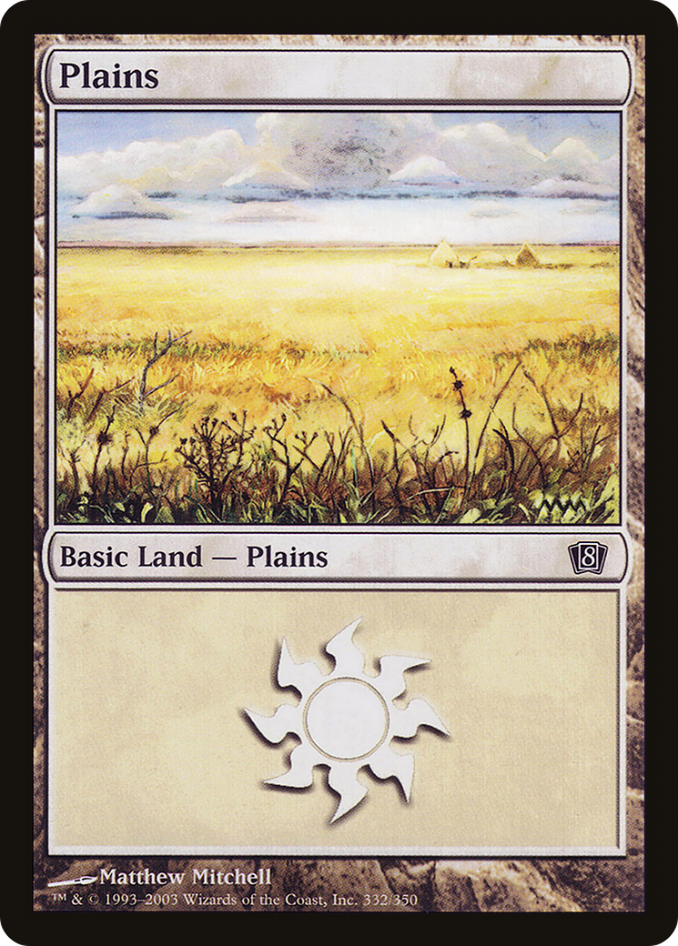 Plains (332) (8ED-332) - 8th Edition Foil
