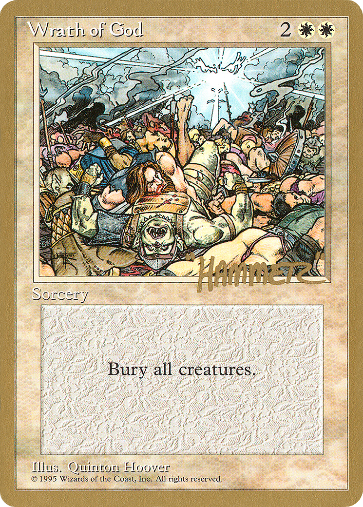 Wrath of God - 1996 Shawn "Hammer" Regnier (4ED) (WCD-SHR58) - Pro Tour Collector Set