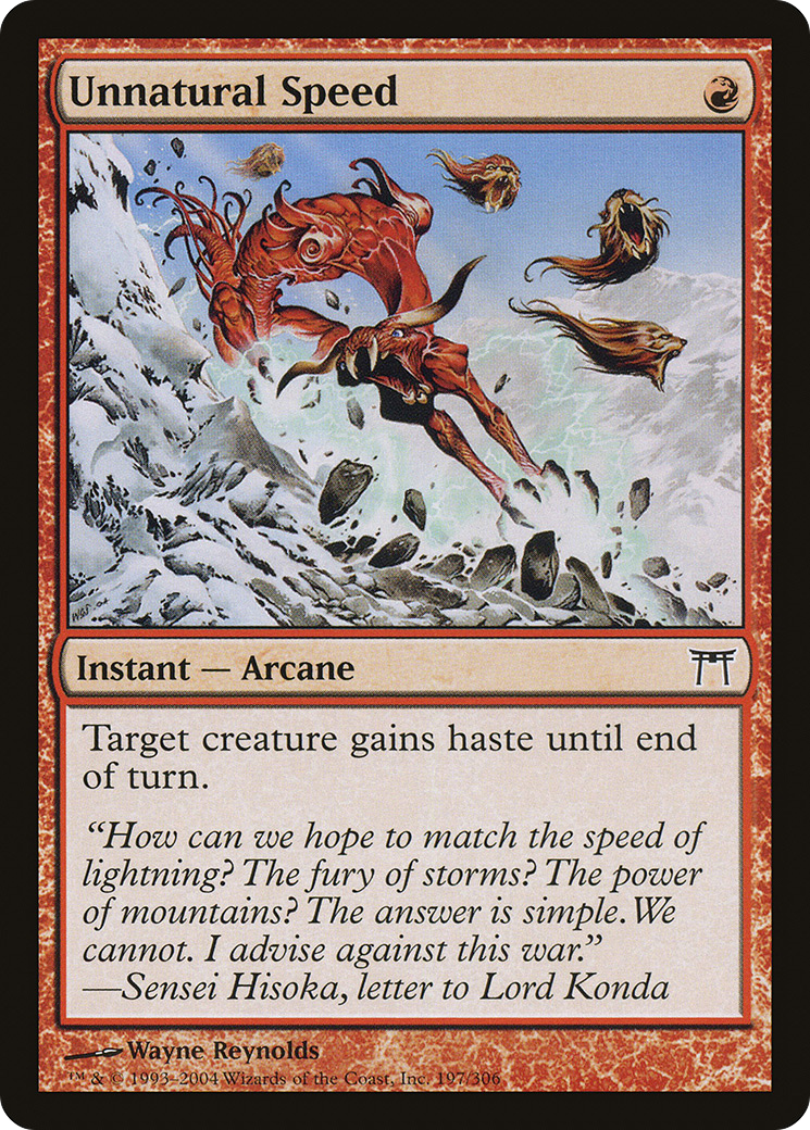 Unnatural Speed (CHK-197) - Champions of Kamigawa Foil
