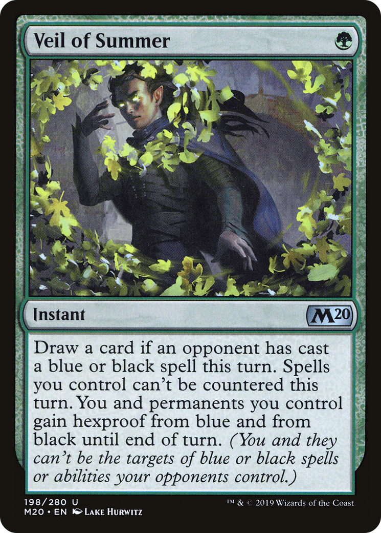 Veil of Summer (M20-198) - Core Set 2020 Foil