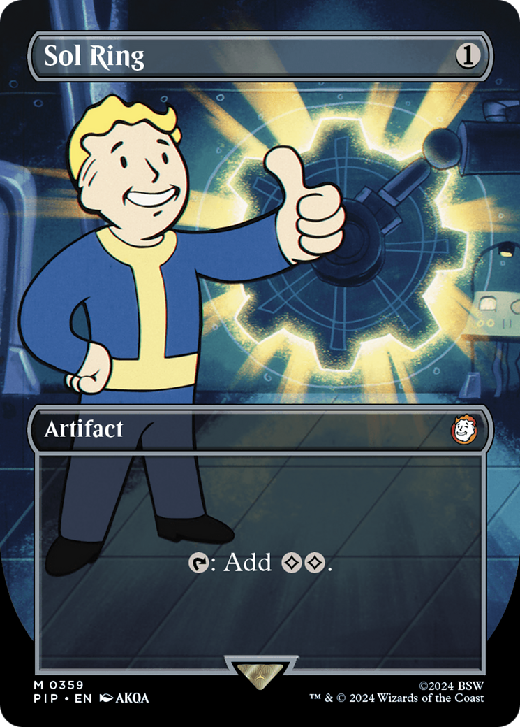Sol Ring (Borderless) (PIP-359) - Fallout (Borderless) Foil