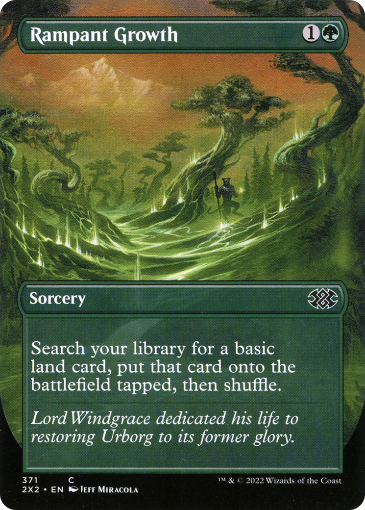 Rampant Growth (Borderless) (2X2-371) - Double Masters 2022 (Borderless) Foil