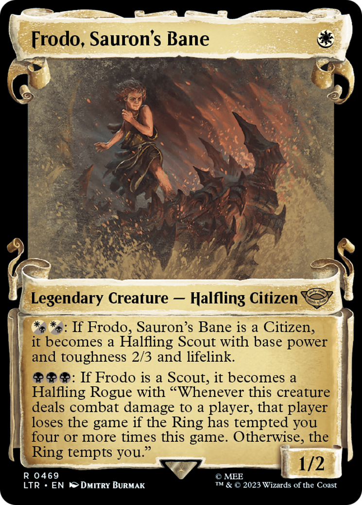Frodo, Sauron's Bane (LTR-469) - The Lord of the Rings: Tales of Middle-earth: (Showcase) Foil