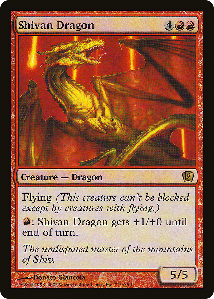 Shivan Dragon (9ED-219) - 9th Edition Foil