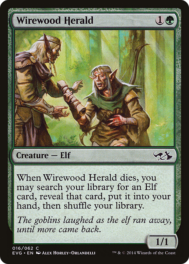 Wirewood Herald (EVG-16) - Duel Decks Anthology: Elves vs. Goblins Foil